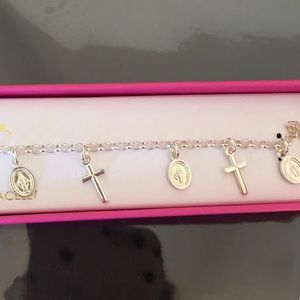 Sterling religious bracelet